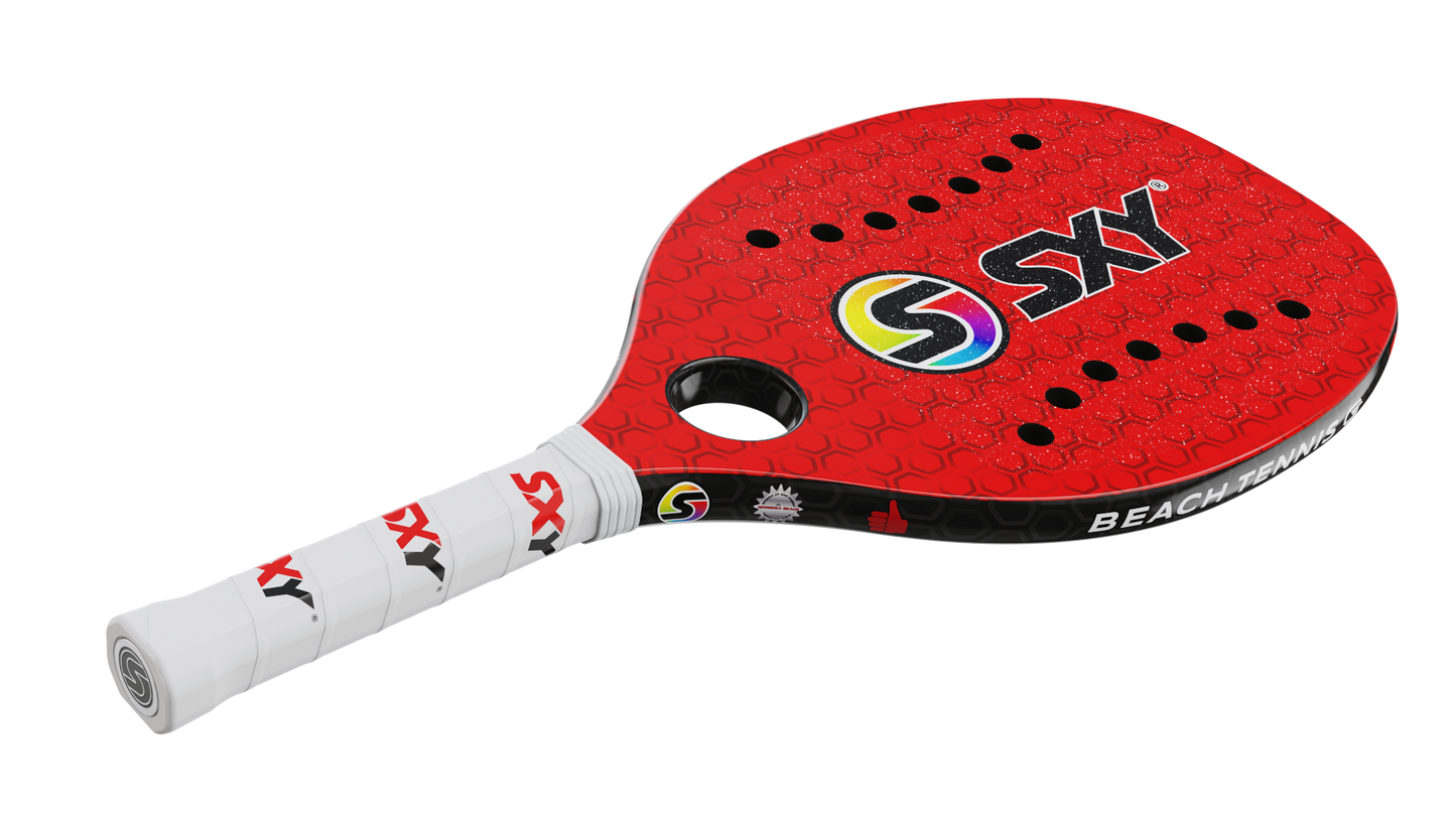 Red Hex 𝑮𝑻 Beach Tennis Paddle