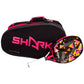 Shark Beach Tennis Bag - Black & Pink
