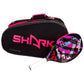 Shark Beach Tennis Bag - Black & Pink