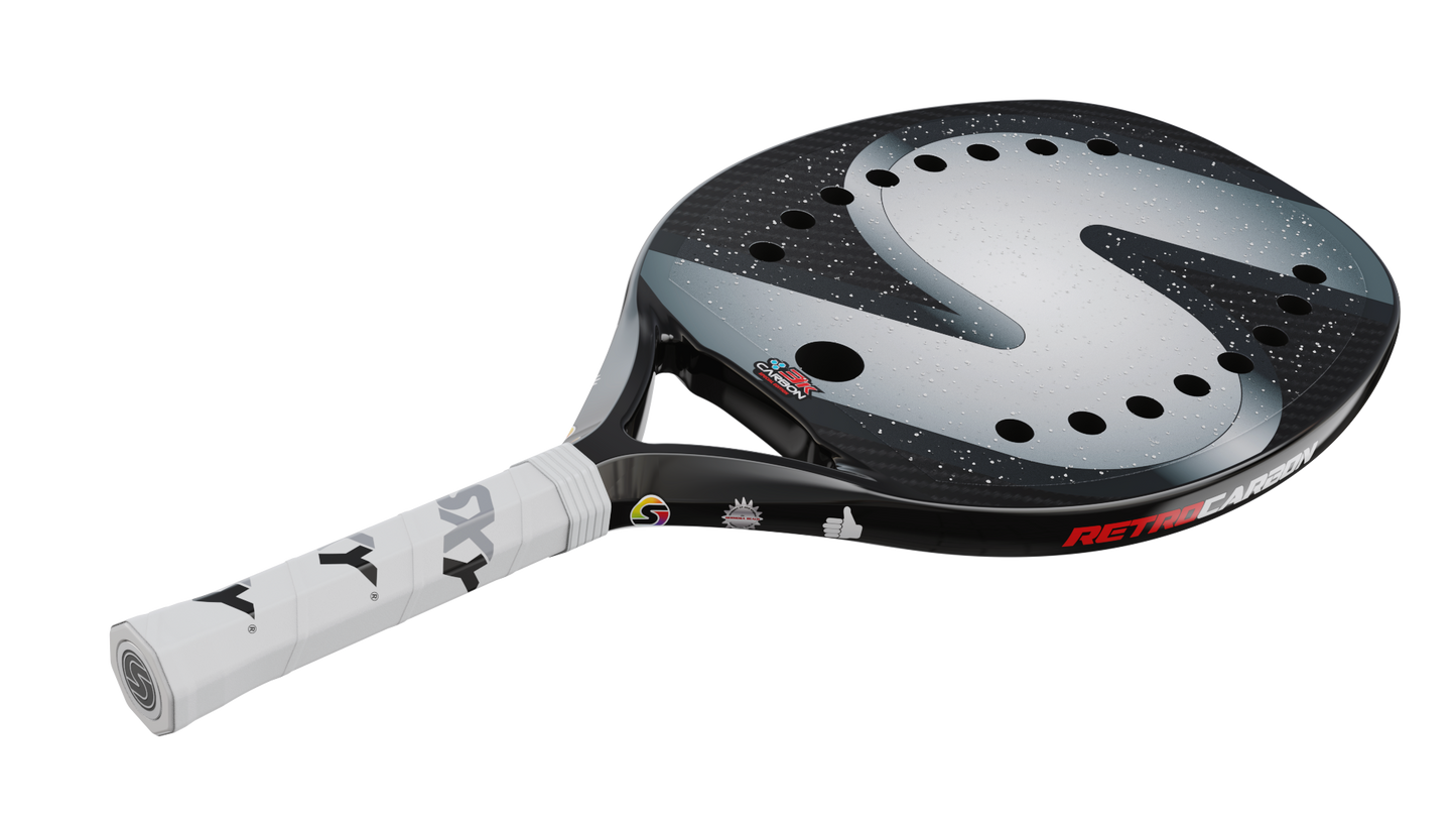 Retro Carbon Beach Tennis Paddle